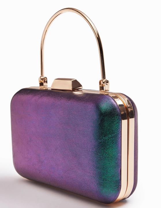 Blue Metalic Party Clutch