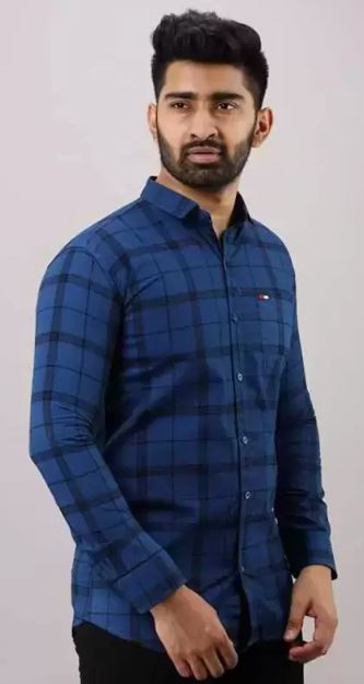 Dark Bright Men Slim Fit Casual Shirt