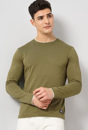 Men Slim Fit Crew-Neck T-Shirt