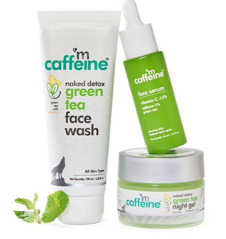 Green Tea Face Glow Night Routine