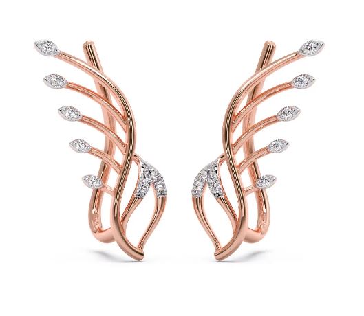 Splendid Wings Diamond Ear Cuffs