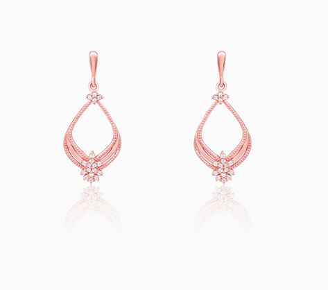 Rose Gold Princess Earrings