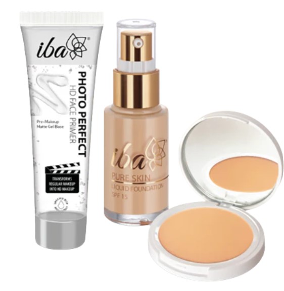 Iba Perfect Base Primer + Foundation + Compact Combo