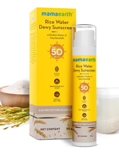 Mamaearth Rice Water Dewy Sunscreen