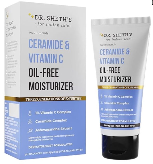 Dr. Sheth's Ceramide & Vitamin C Oil - Free Moisturizer