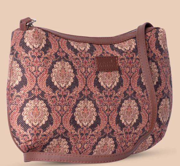 Jodhpur Damask Structured Shoulder Bag
