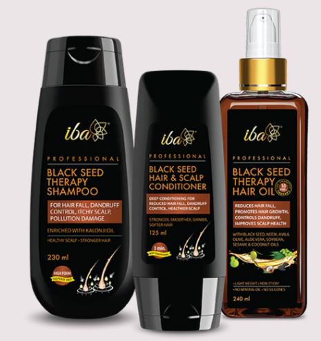 Black Seed Therapy Shampoo, Conditioner & Hair Oil Combo
