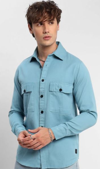 Pale Turquoise Urban Shirt for Men