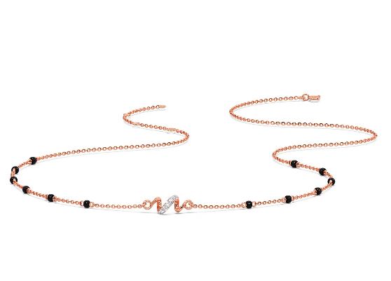 Curly Wave Diamond Mangalsutra