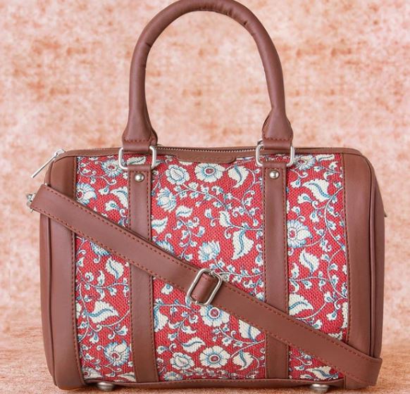 Chittoor Red Kalamkari Handbag