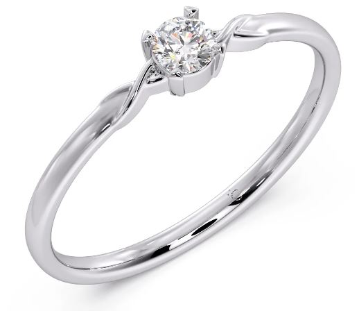 Braylee Platinum Solitaire Ring