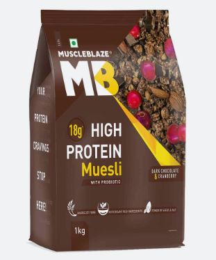 MuscleBlaze High Protein Muesli, 1 kg