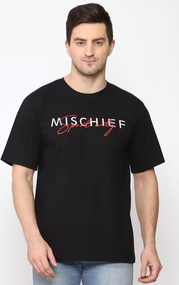Typographic Print Crew-Neck T-Shirt