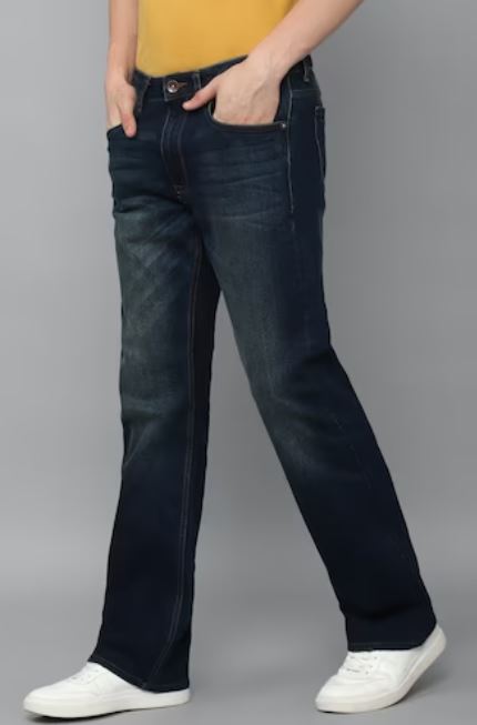 Men Navy Dark Regular Fit Jeans