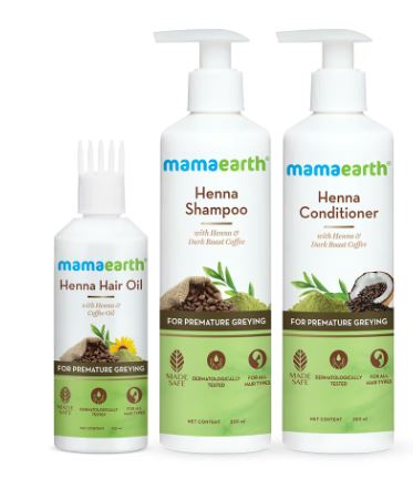 Henna Hair Kit with Henna & Coffee for Premature Greying