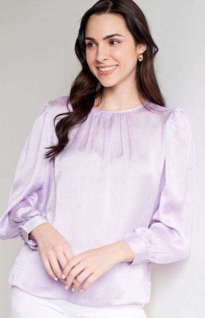 Lilac Satin Top
