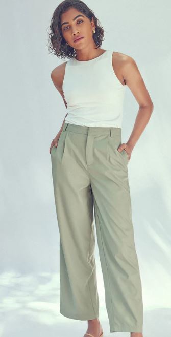 Sage Straight Fit Trousers