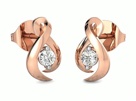 Morticia Solitaire Diamond Earrings