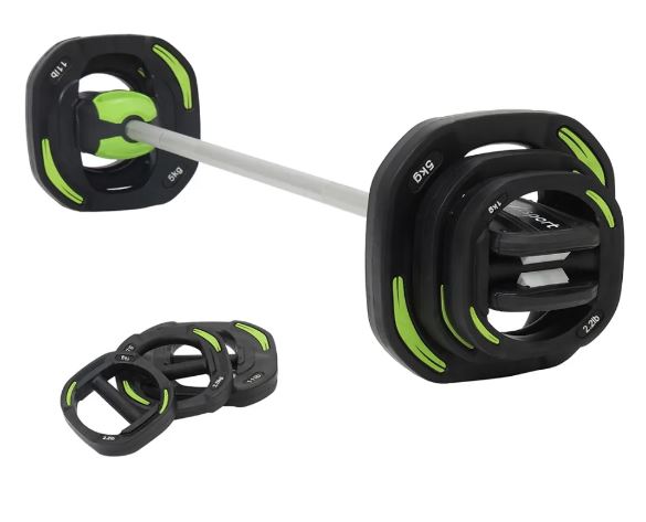 20Kg Adjustable Barbell with 3 Pairs of Weight Plates