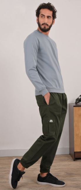 Army Green Cargo Men Jogger Pants