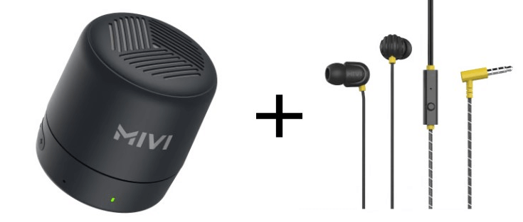 Mivi Bluetooth Speaker + Earphone