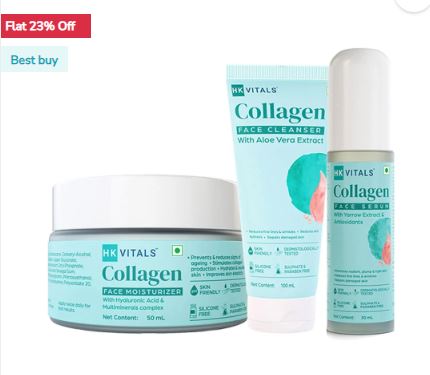 Collagen Face Cleanser & Moisturizer & Face Serum Combo