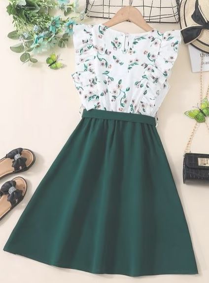 Floral Print Fit and Flare Dress