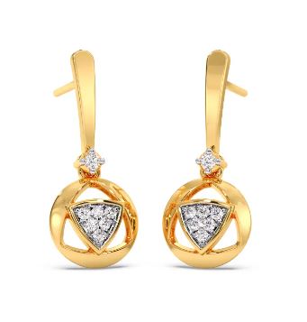 Triangulum Diamond Dangle Earrings