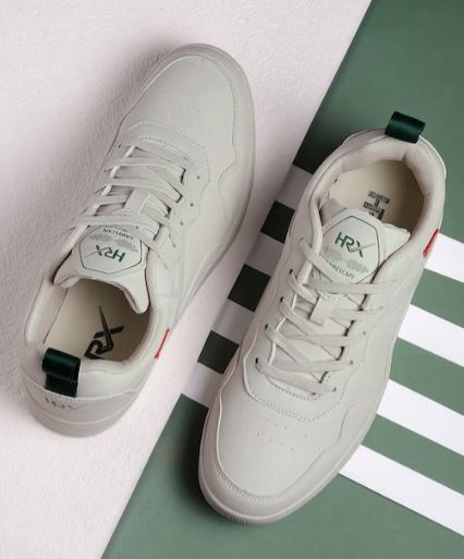 Men Cream-Coloured Solid Gamescape Sneakers