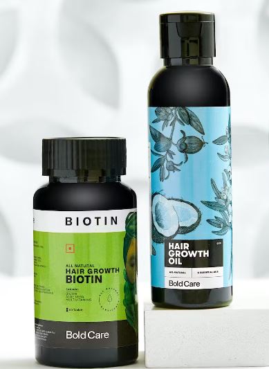 Hair Growth Oil + Biotin Supplements