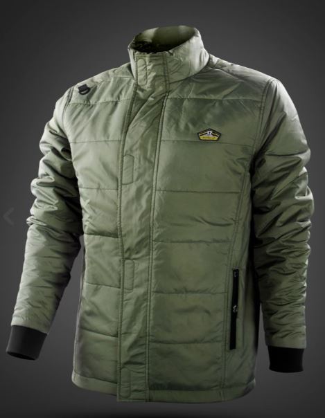 Olive Green Quilted Bomber Jacket