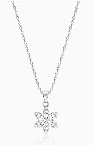 Silver Flowery Snowflake