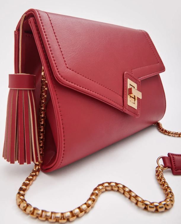Cherry Tasseled Clutch
