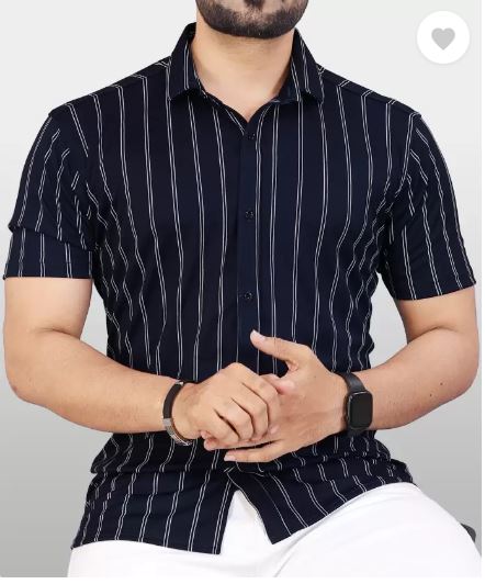 Men Regular Fit Printed Spread Collar Casual Shirt