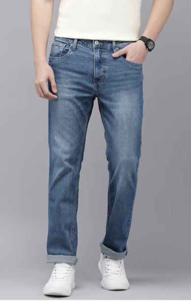 Men Slim Fit Light Fade Stretchable Jeans