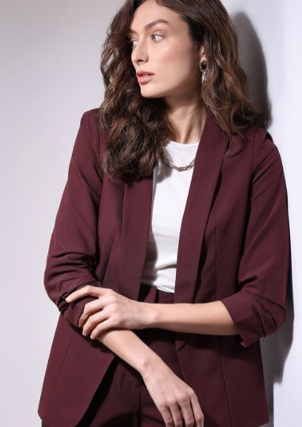 Shawl Collar Front-Open Blazer