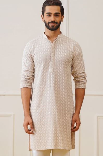 Ethnic Motifs Embroidered Collar Straight Kurta