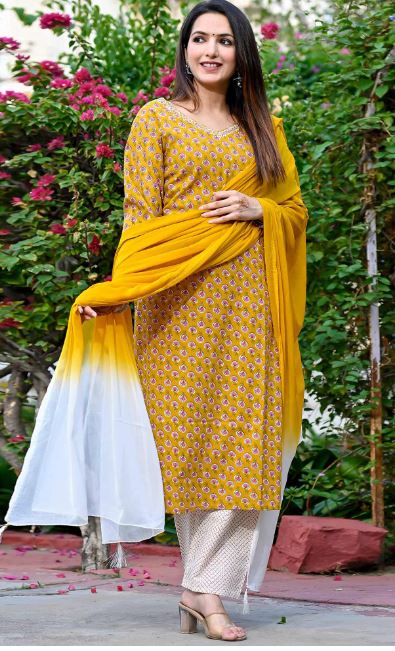Floral Printed Pure Cotton Salwar Suit