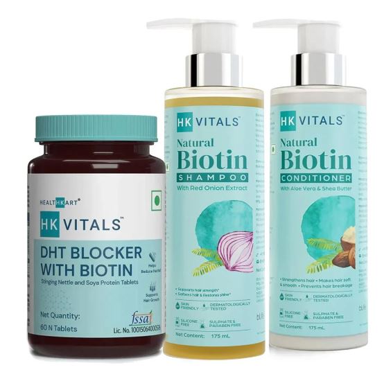 Biotin Shampoo & Conditioner & DHT Blocker Combo