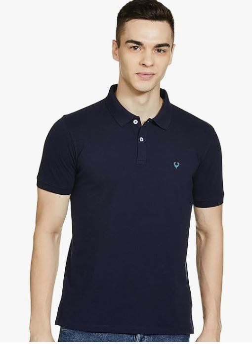 Allen Solly Men's Solid Regular Fit Polo
