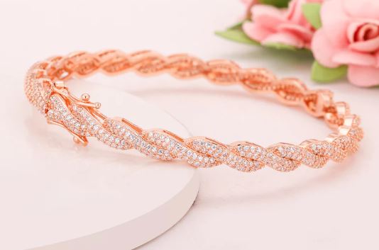 Rose Gold Spiral Splendour Bangle