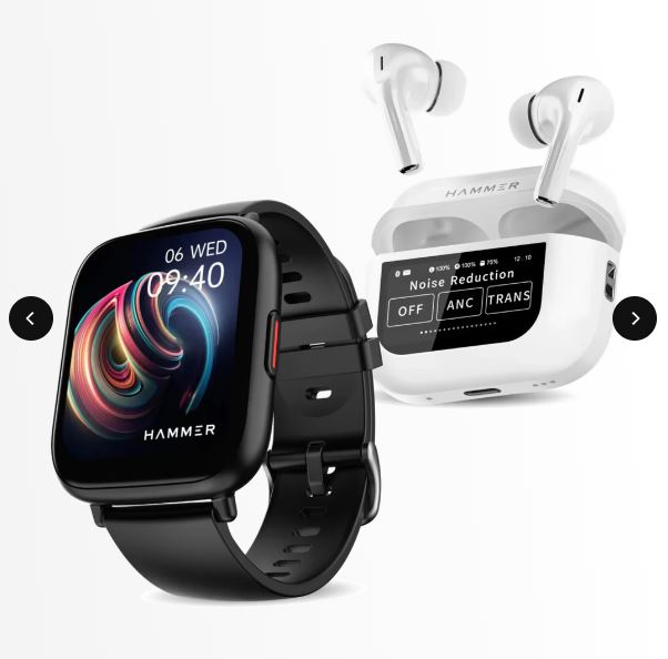 Fit+ Bluetooth Smart Watch & Screen TWS Earbuds