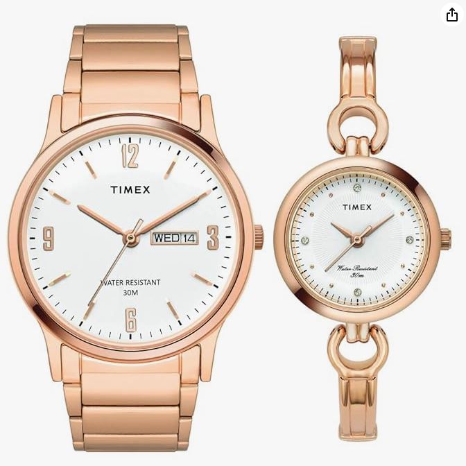 TIMEX Pairs Round Dial Analog Watch
