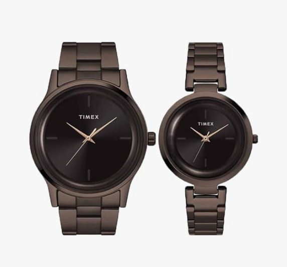 TIMEX Stainless Steel Brown Analog Watch