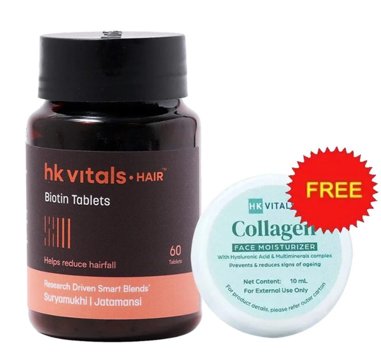 Biotin 90 Tabs with face moisturizer