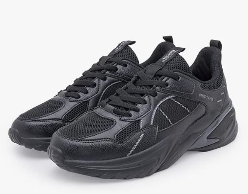 Red Tape Men Black Walking Shoes