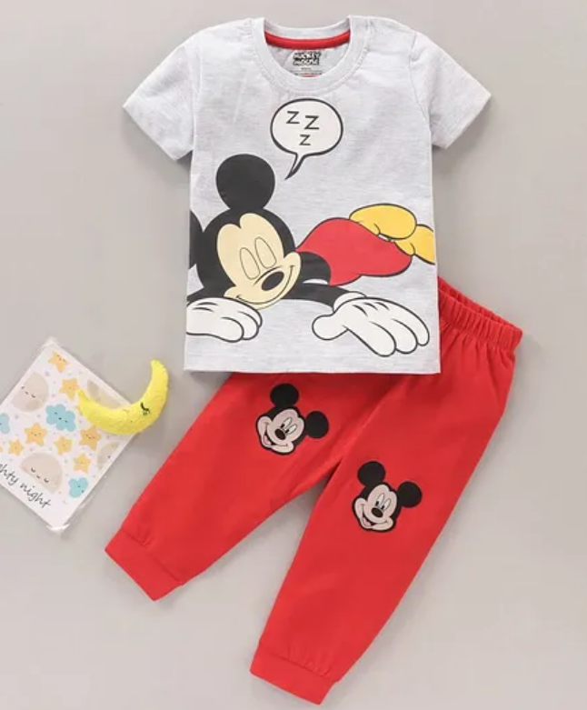 Half Sleeves Printed T-Shirt & Pyjama Set
