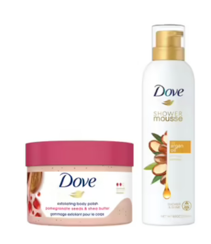 Dove Body Polish Pomegranate & Shower Mousse Argan Oil