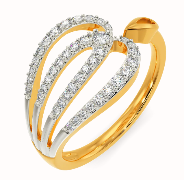 Dramatic Bounce Diamond Rings