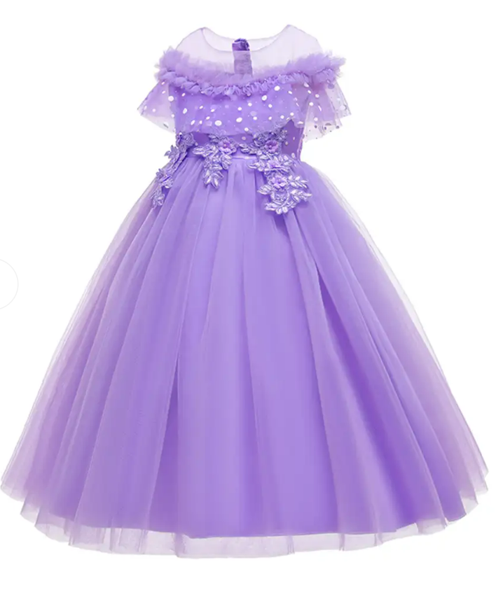 Sleeveless Floral Applique Slim Fit Gown